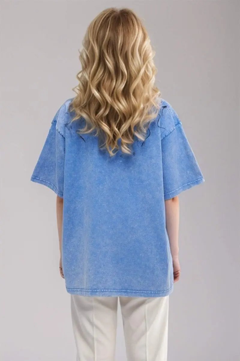 Basic Bae Round Neck Half Sleeve T-Shirt for Women - Love Salve